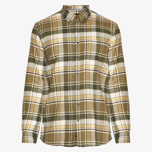 Signal Sander Stripe Flannel Skjorte, Green Aleo, L