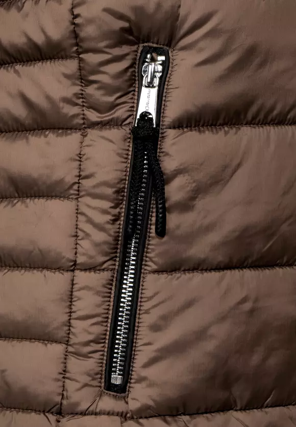 Gesteppter Kurzmantel - cocoa brown