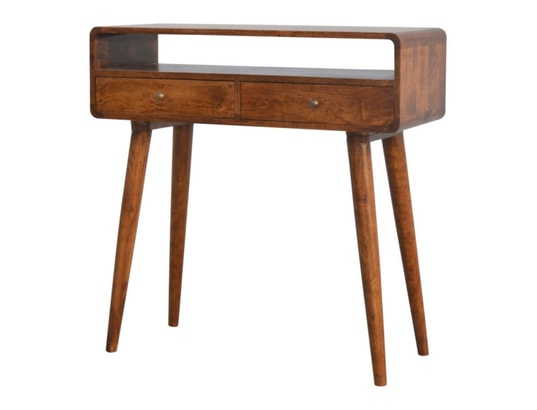 ARTISAN FURNITURE - Table console courbée en châtaignier