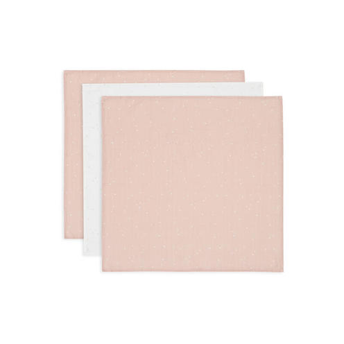 Lot de 3 langes en gaze de coton small 70x70cm Twinkling - Wild rose - JOLLEIN