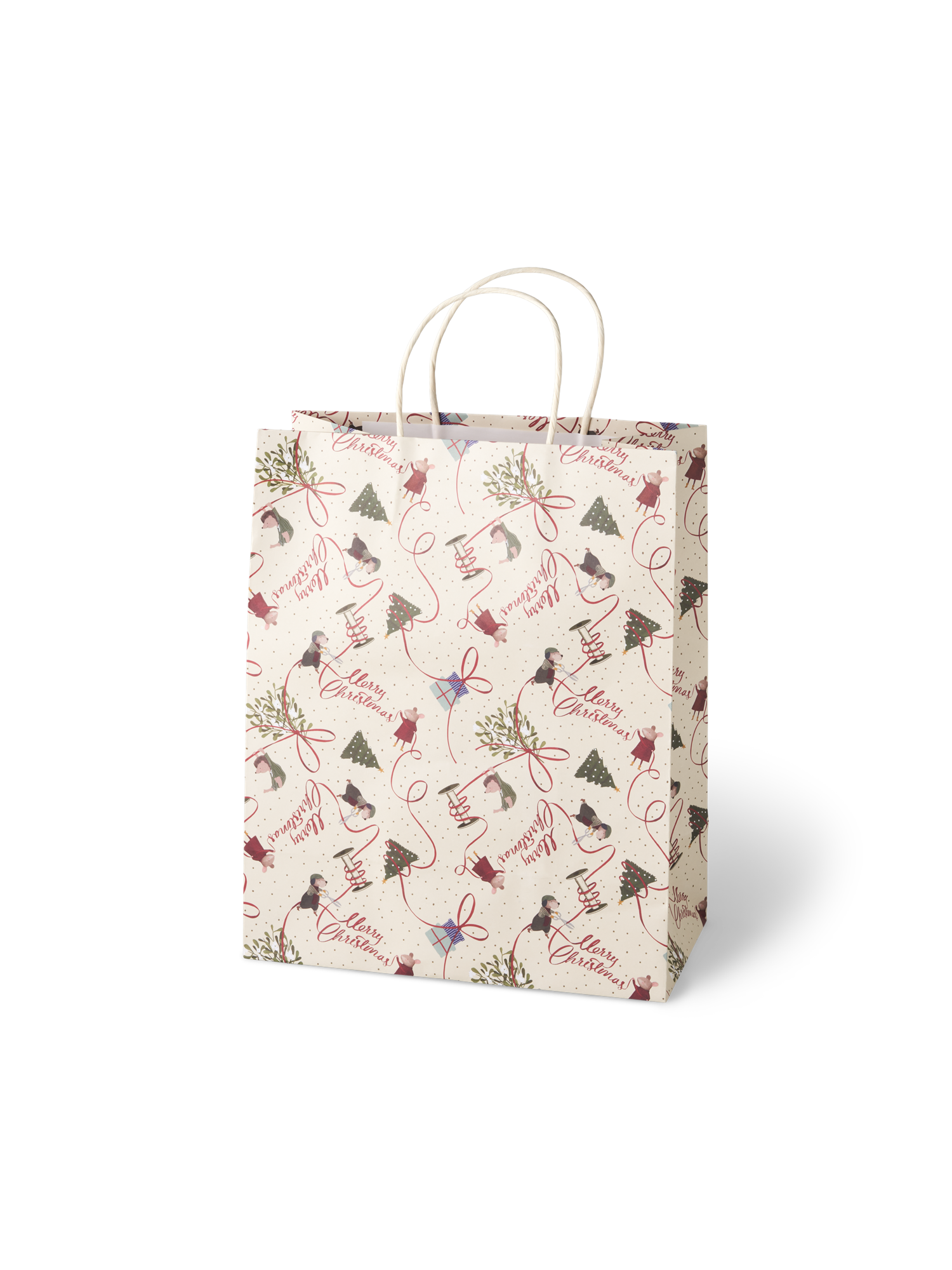 Gavepose | Papir. 26,4 x 13,6 x 32,7 cm. | Off White