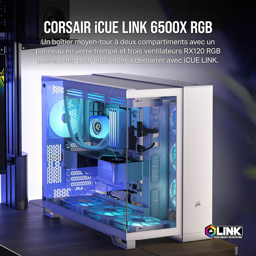 Corsair 6500X iCUE LINK RGB - Blanc