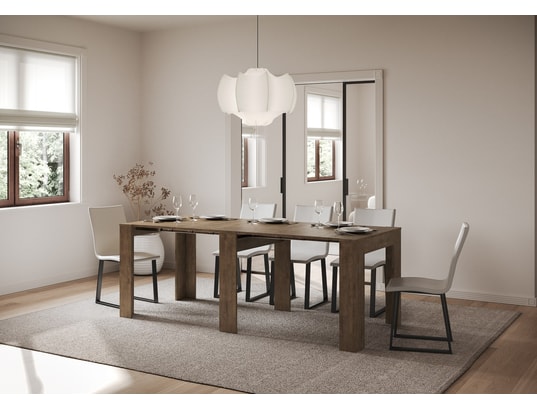 ITAMOBY - Console extensible kiba 90x25/211cm noyer