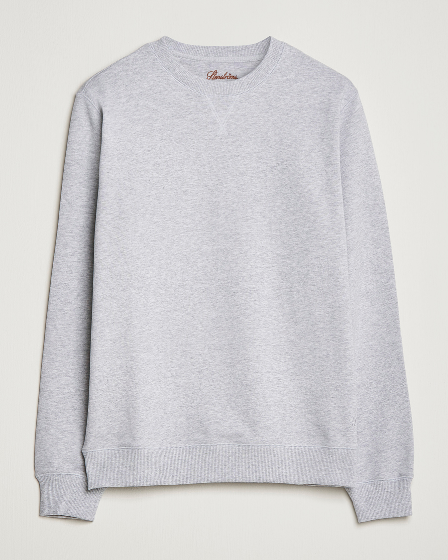 Stenströms Cotton Collage Crew Neck Grey Melange