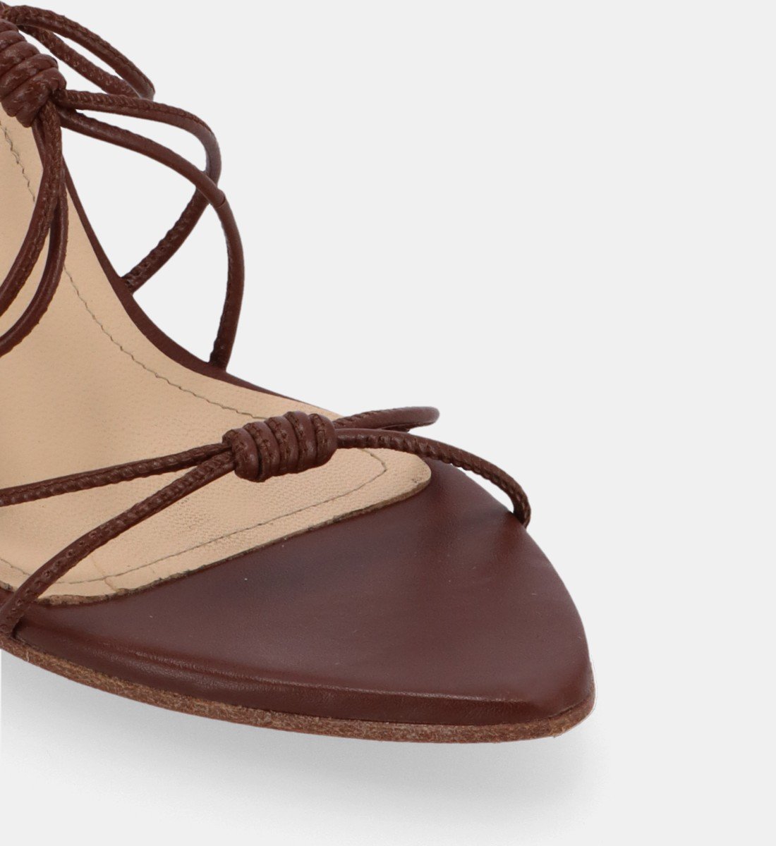 BELINDA - Sandales à talon en cuir | Marron