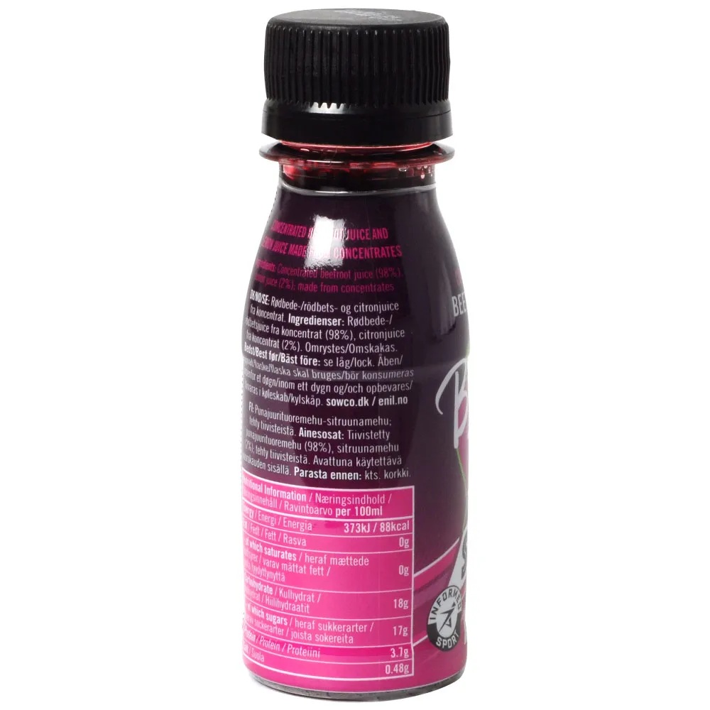 Beet It Sport Nitrate 400 70ml Et hundre prosent naturlig produkt som inneholder konsentrert rødbetejuice