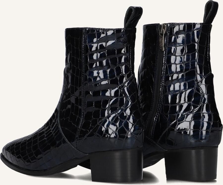 Notre-V 63231 Enkellaarsjes Enkelboots met rits Dames Blauw