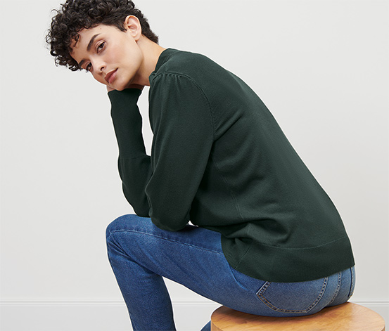 Feinstrickpullover mit Schleifendetail