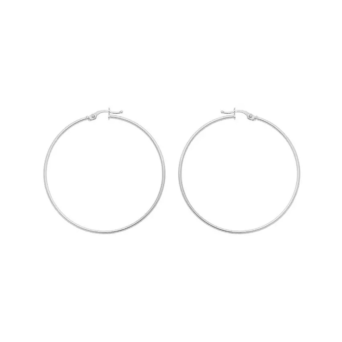 Créoles Brillaxis or gris 9 carats 40 mm