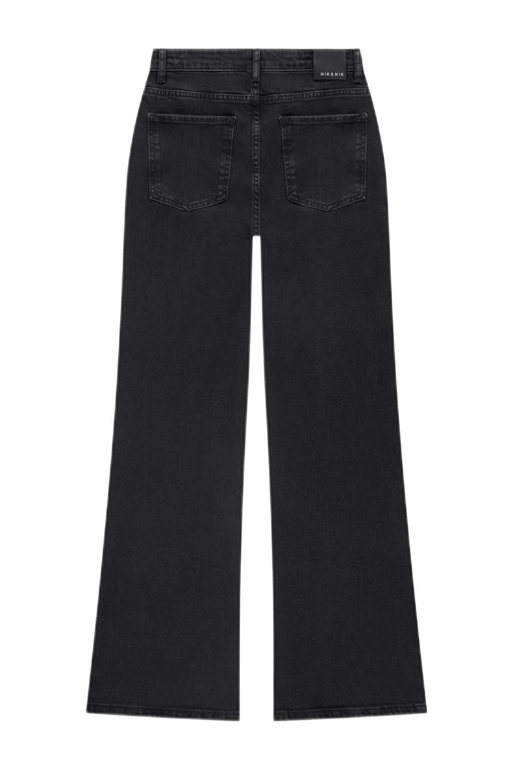 NIK&NIK wide leg high waist jeans black denim