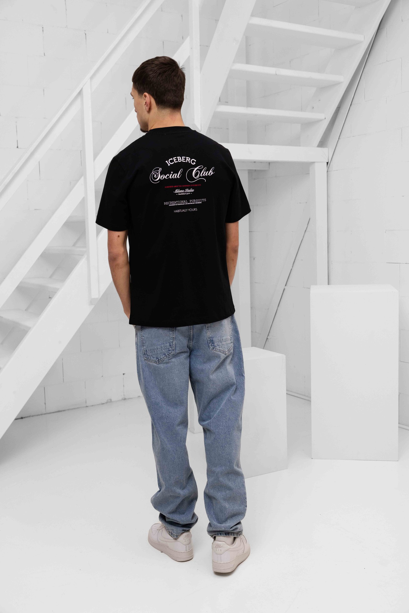 Iceberg 5D F020 Jersey T-Shirt Heren Zwart