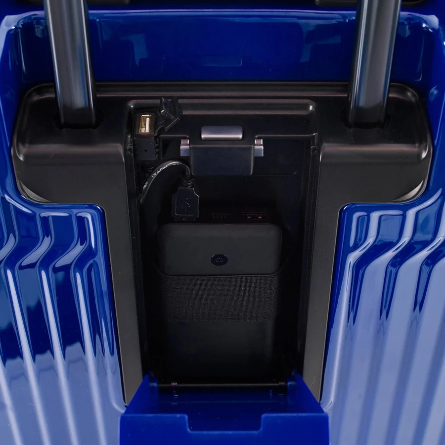 Heys Tekno - 4-Rollen-Kabinentrolley S 15.6 53 cm USB blue