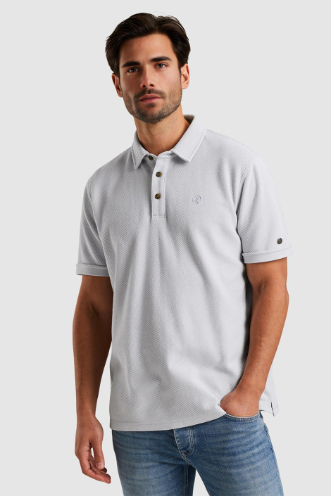 Cast Iron witte heren polo