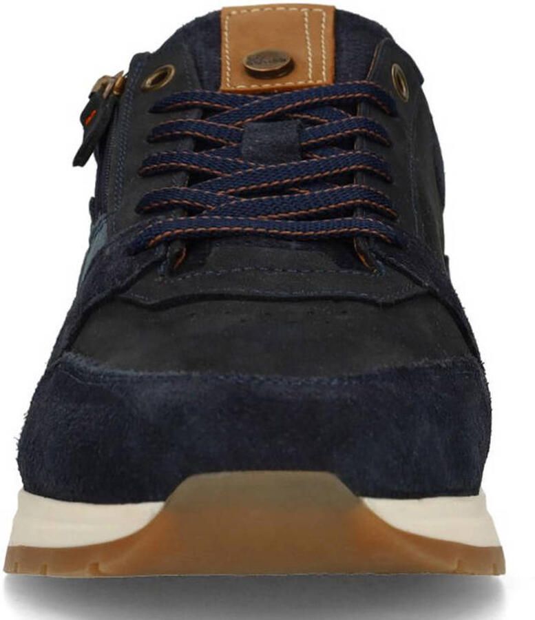 No Stress Heren Donkerblauwe nubuck sneakers