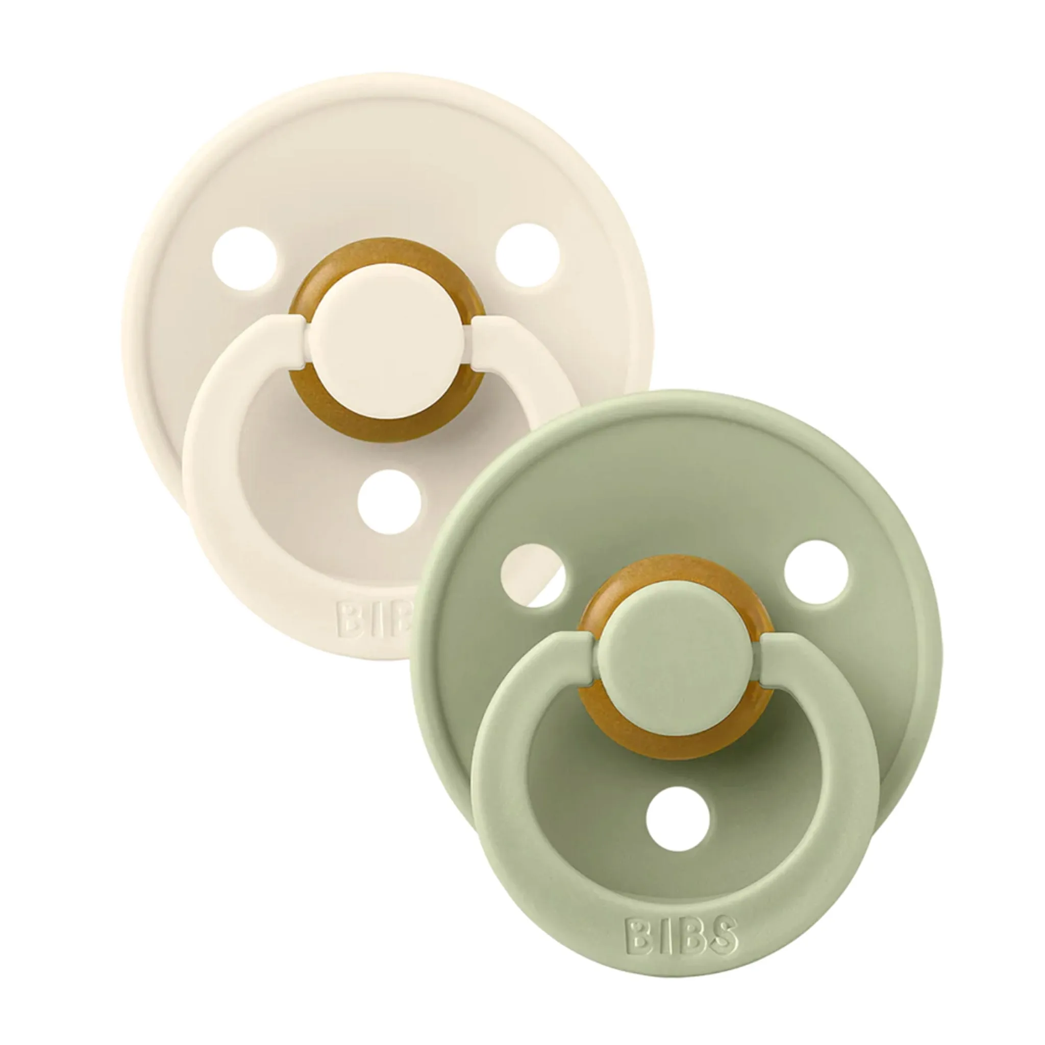 Bibs Suce Bibs 18-36mois Paquet de 2 - Ivoire  Sauge (Grandeur 3)