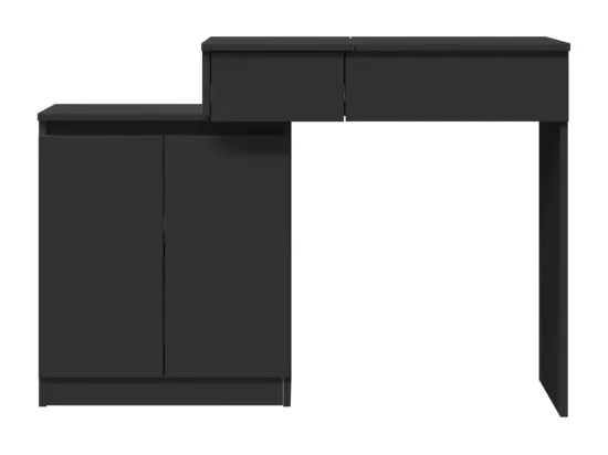 Coiffeuse avec LED noir 115x37x110,5 cm