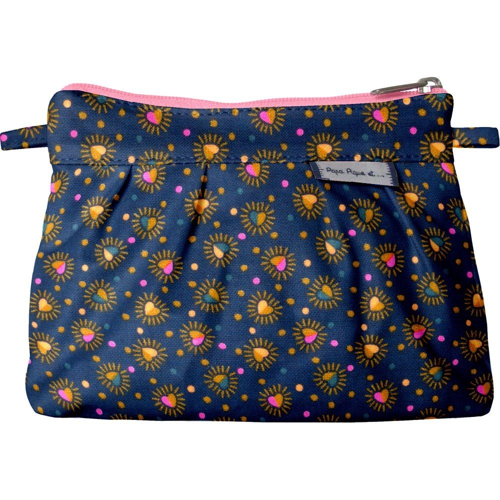 Mini Pochette Plissée Coeur Scintillants
