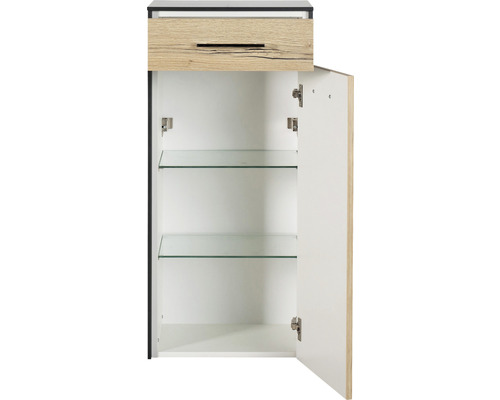 Highboard Marlin 3400 42 x 90,4 cm antraciet eiken links
