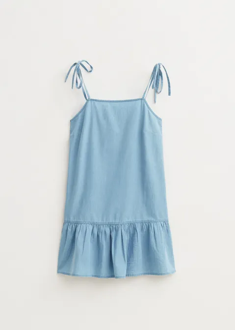 Jurk met denim look blauw (BLW.USM)