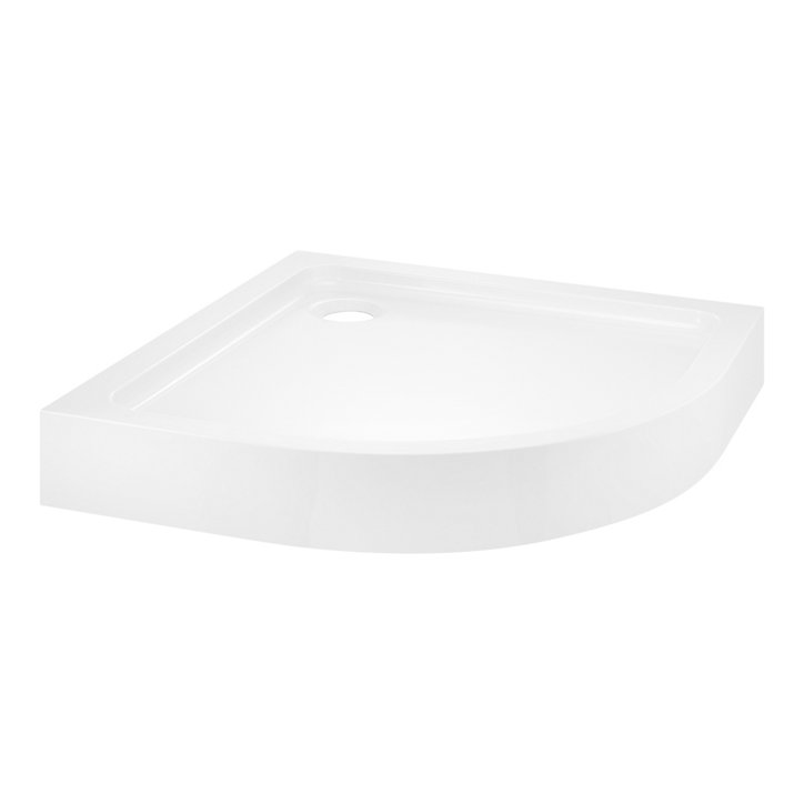 Receveur de douche quart de cercle à poser 80 x 80 cm, Dommel