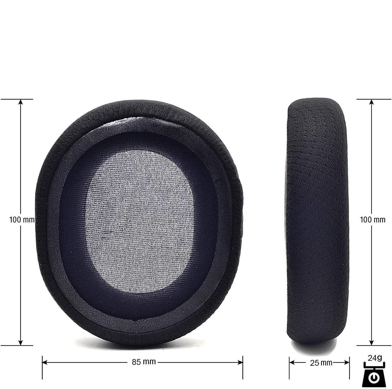 (2er Set) SteelSeries Arctis 9 / 7 / 5 / 3 / 1 und Pro Kopfhörer Ersatz Ohr Polster Kissen - Schwarz