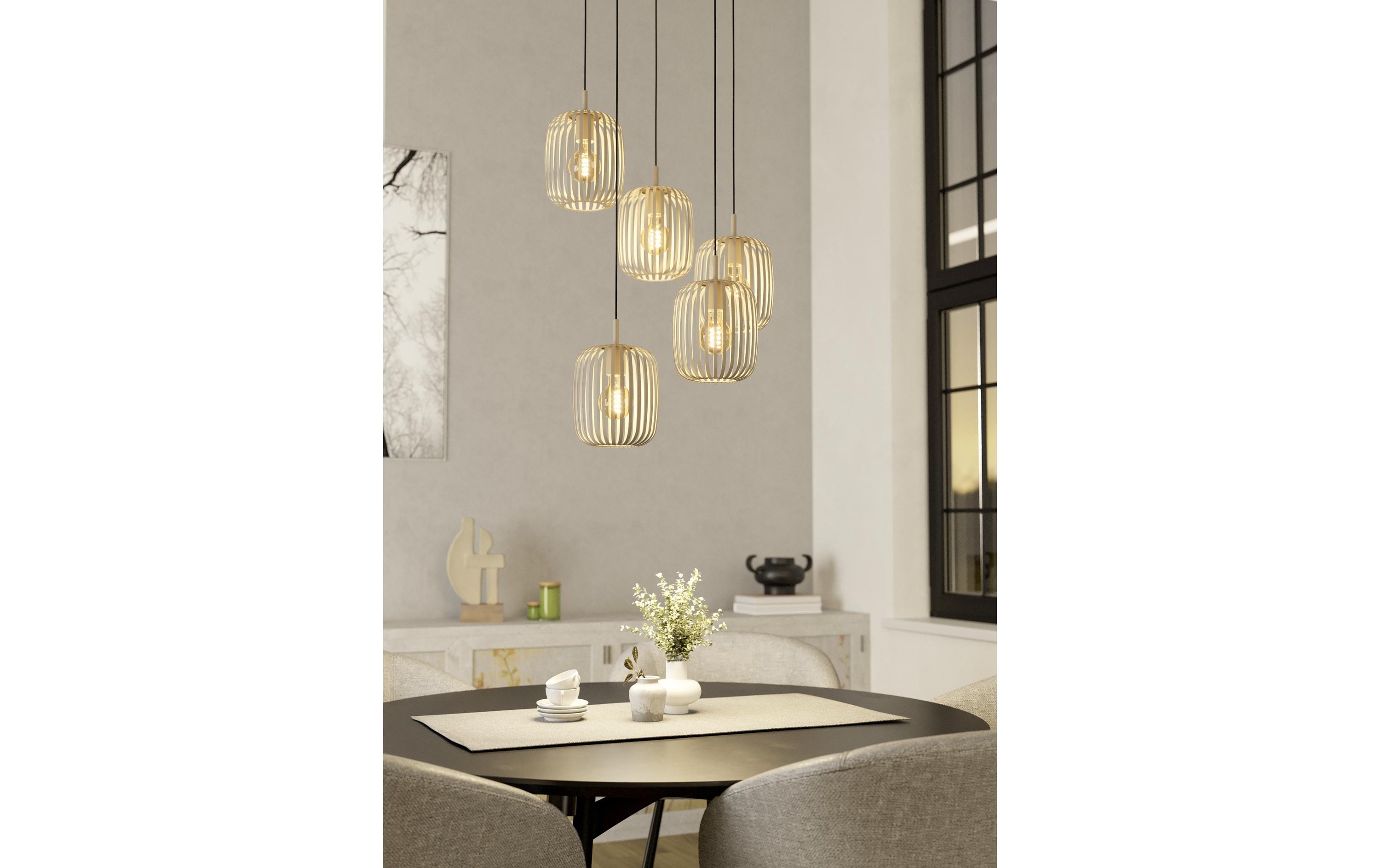 Pendelleuchte ROMAZZINA beige exkl. E27 5x40W<br>Hängeleuchte