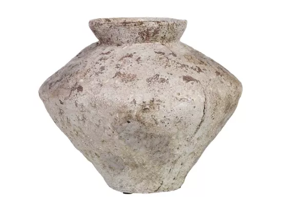 Vase en magnésium blanc 30x30x25,5h cm