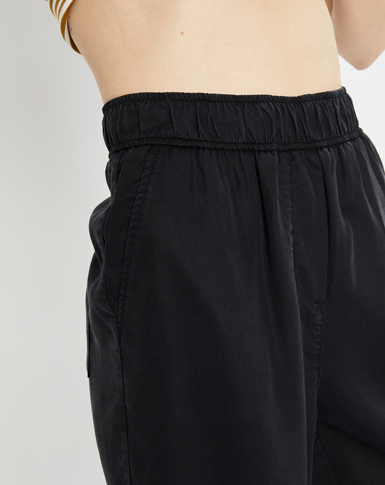 Marc O'Polo Bermuda fluide à Taille élastique noir