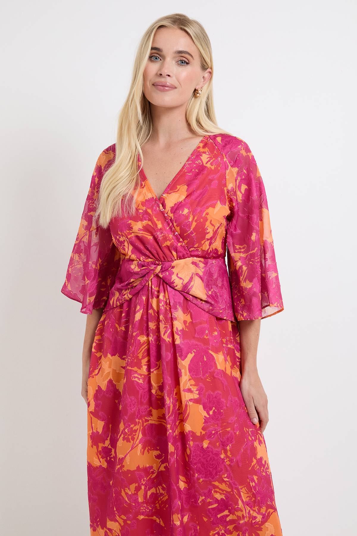Wallis Robe Midaxi Torsadée À Imprimé Floral Dévoré Petite