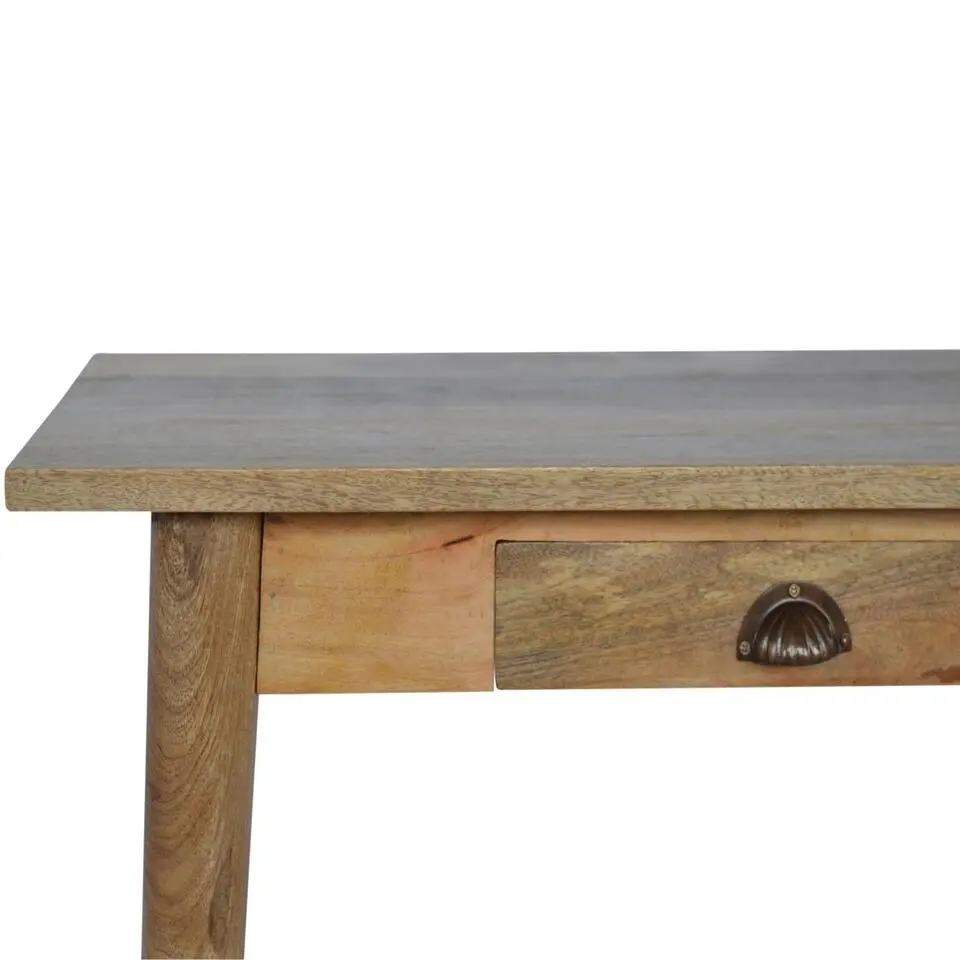 Eiken-achtige Bureau met 2 Laden, Nordic Stijl