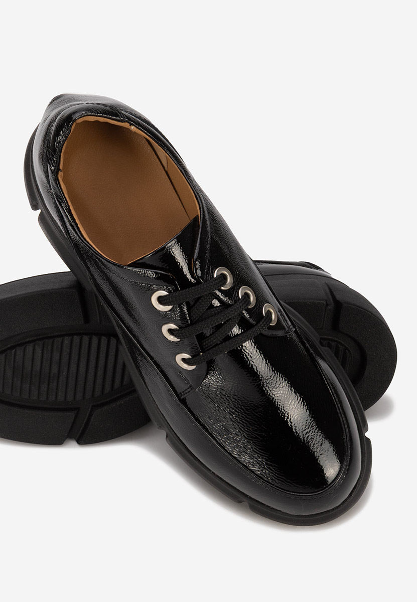 Chaussures casual femme en cuir noirs Disia V3