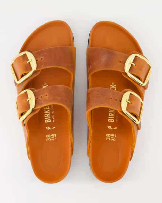 Birkenstock Arizona Big Buckle Oiled Pantoletten in Orange