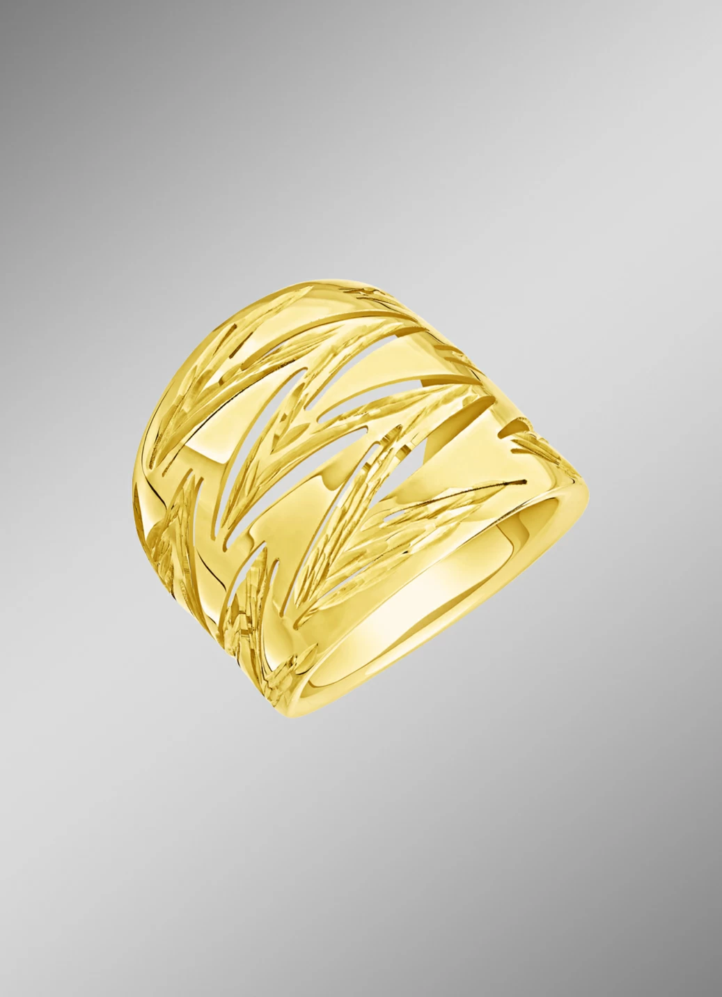 Durchbrochener Damenring im Zick-Zack-Design
