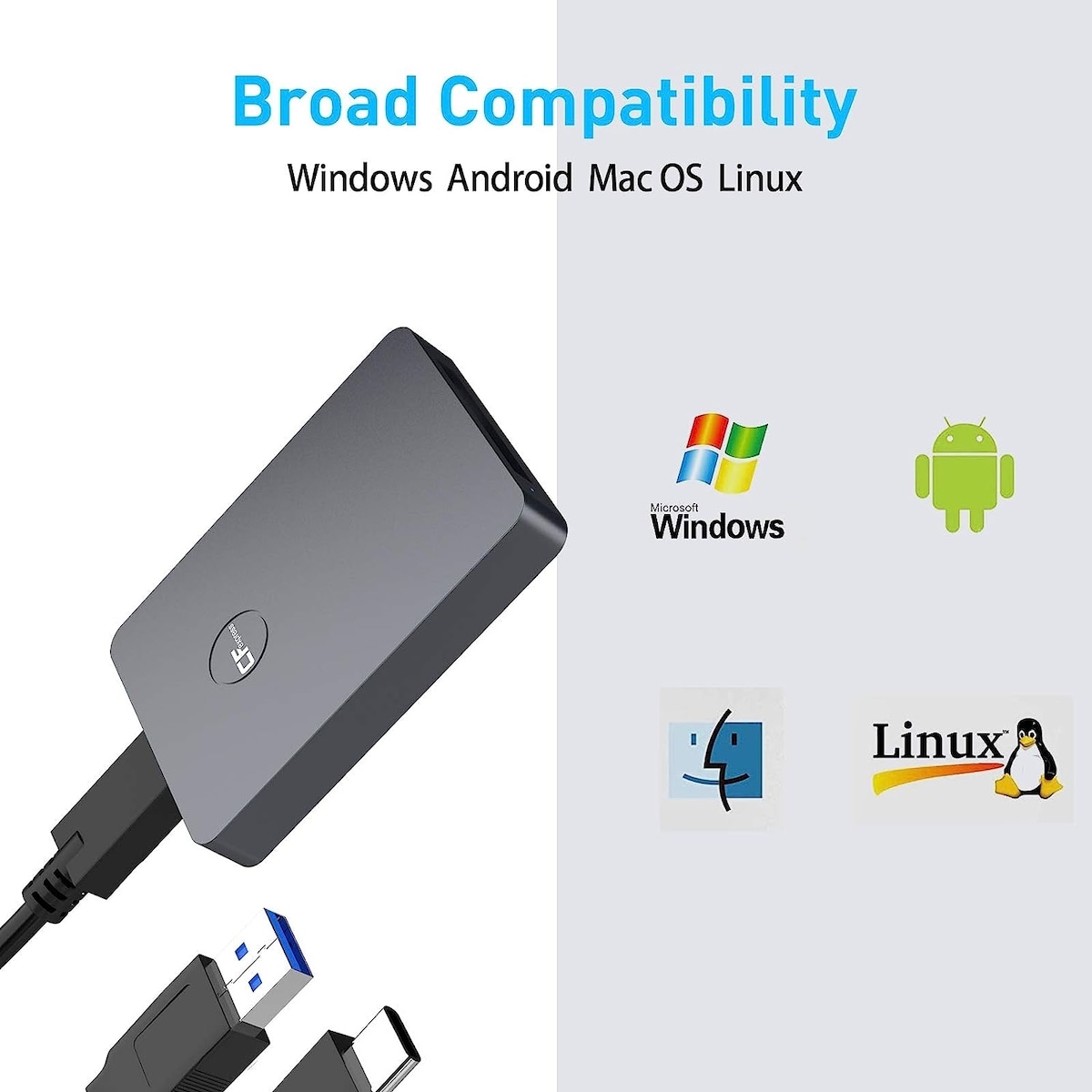NÖRDIC USB-A, USB-C 3.2 10 Gbps kortleser CFexpress A UHS-I