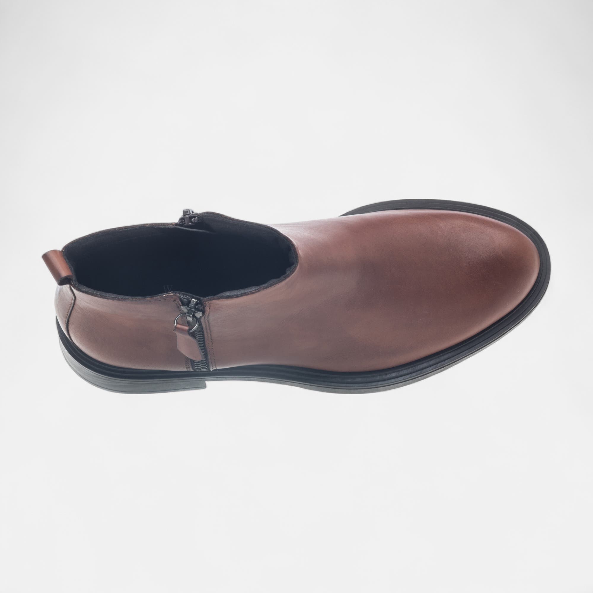 Bottines Femme en cuir cognac
