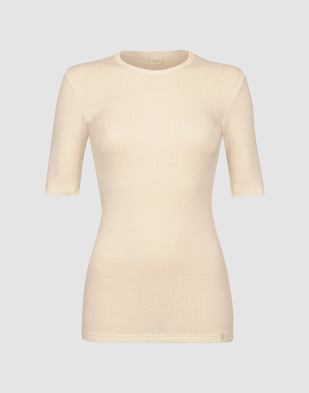 T-shirt van merinowol voor dames in Zwart