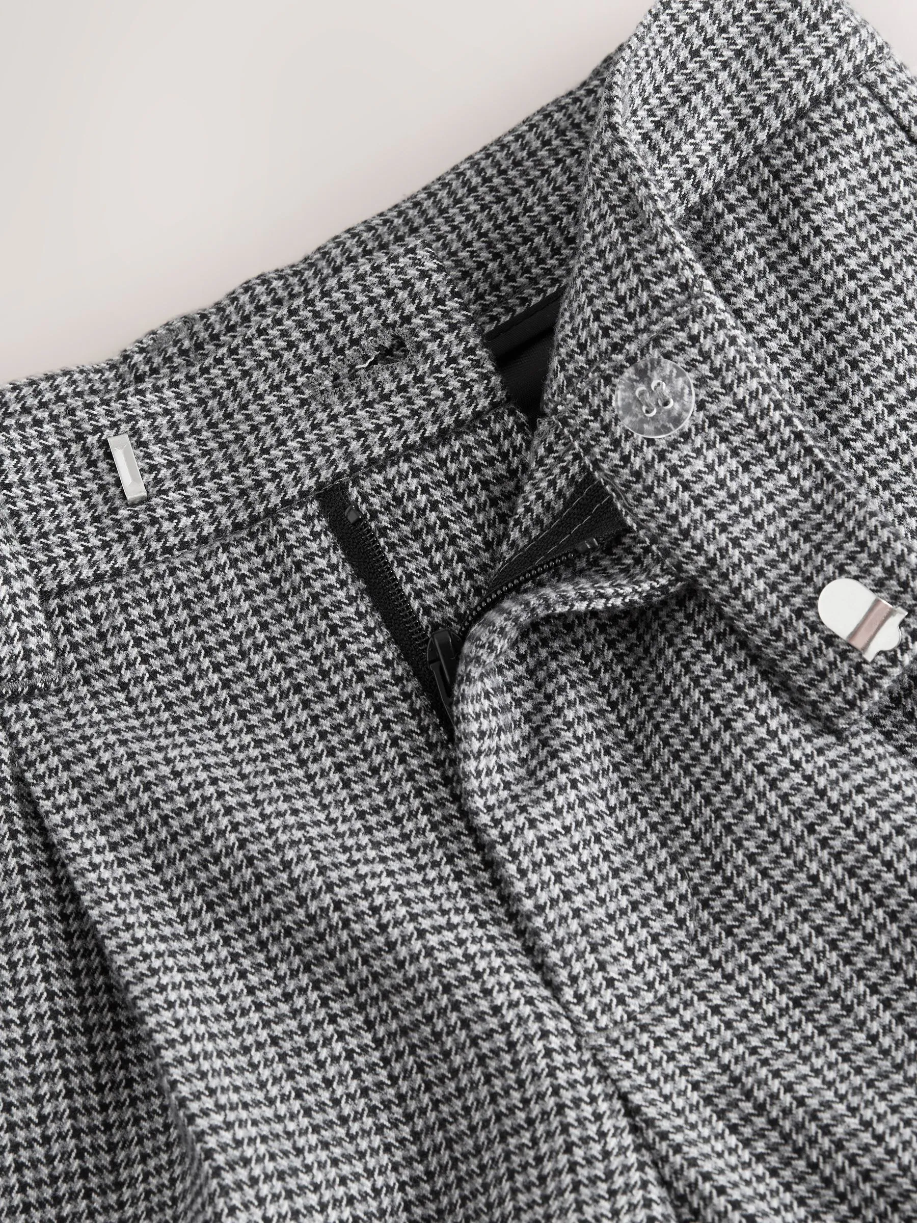 Grijs - Smart Check Trousers (3-16yrs)