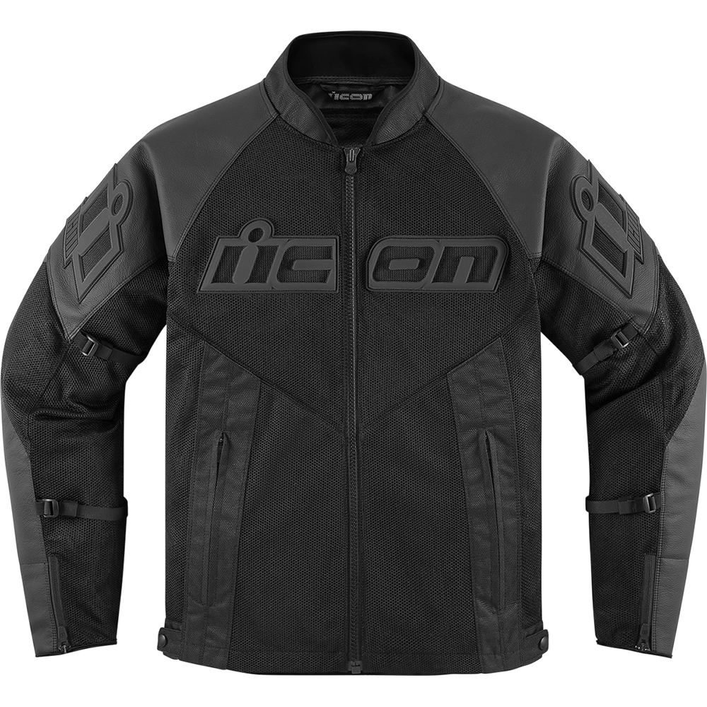Icon - Blouson Mesh AF™ cuir Noir