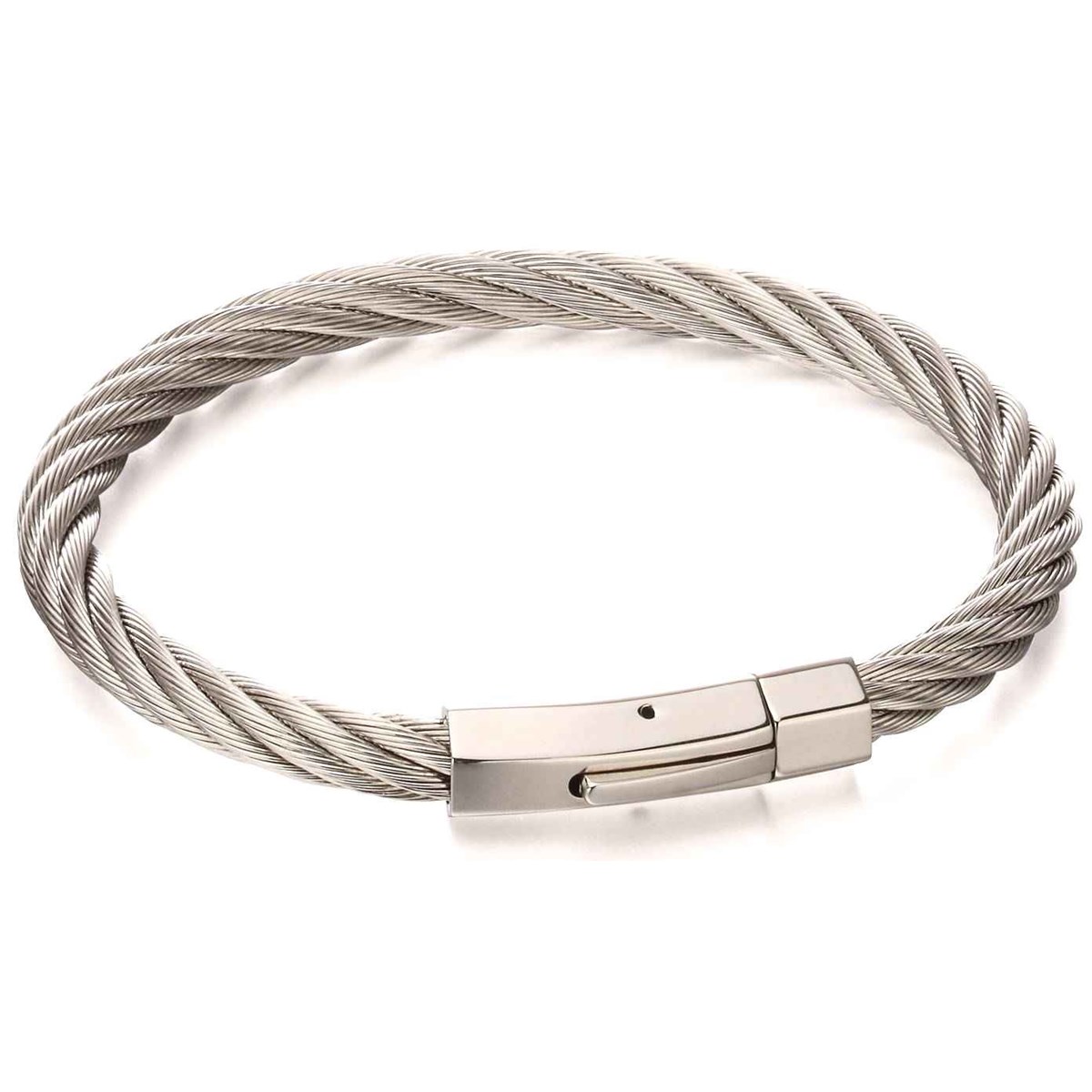 Bracelet torsadé en acier inoxydable
