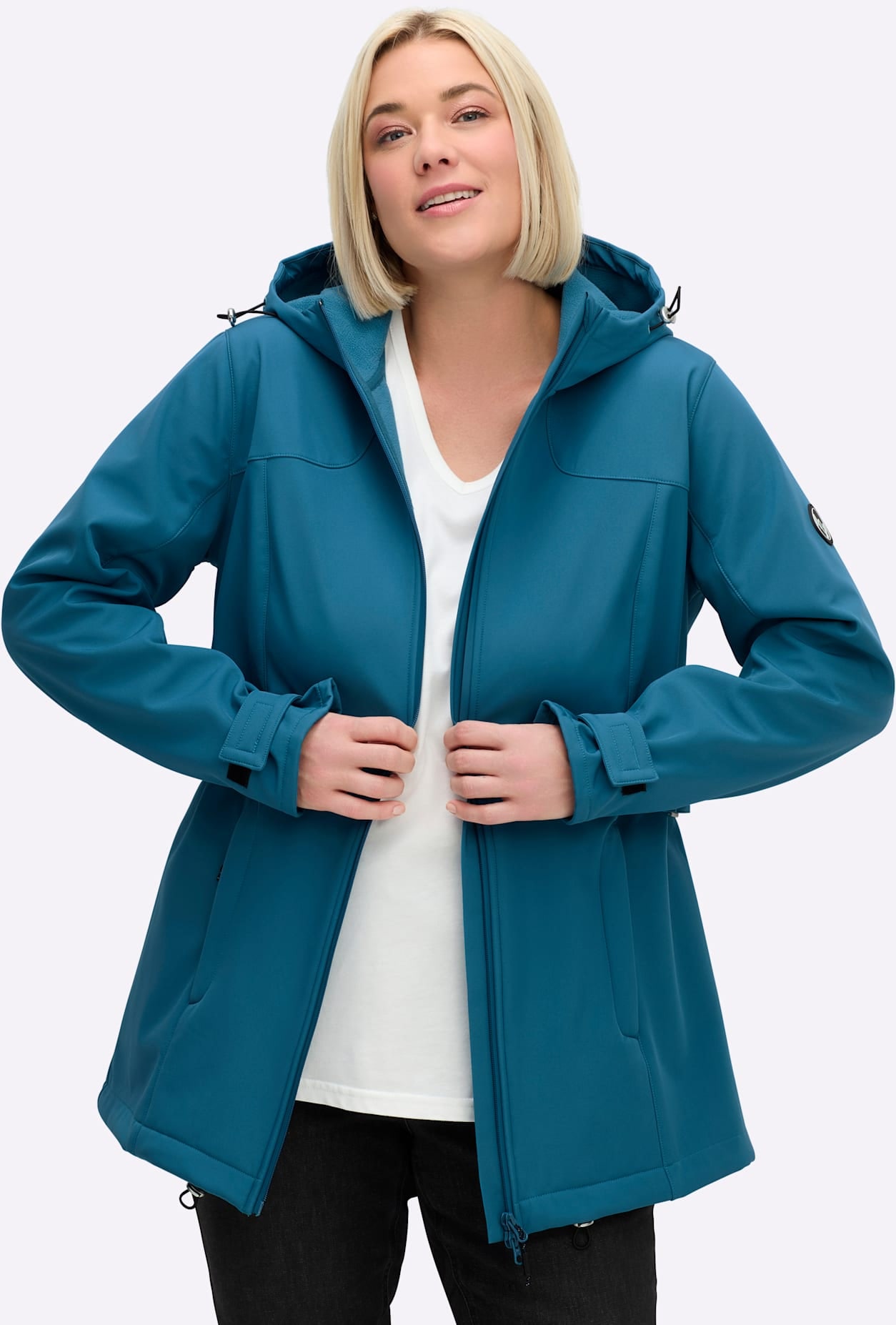 Sheego Softshelljacke mit Kapuze