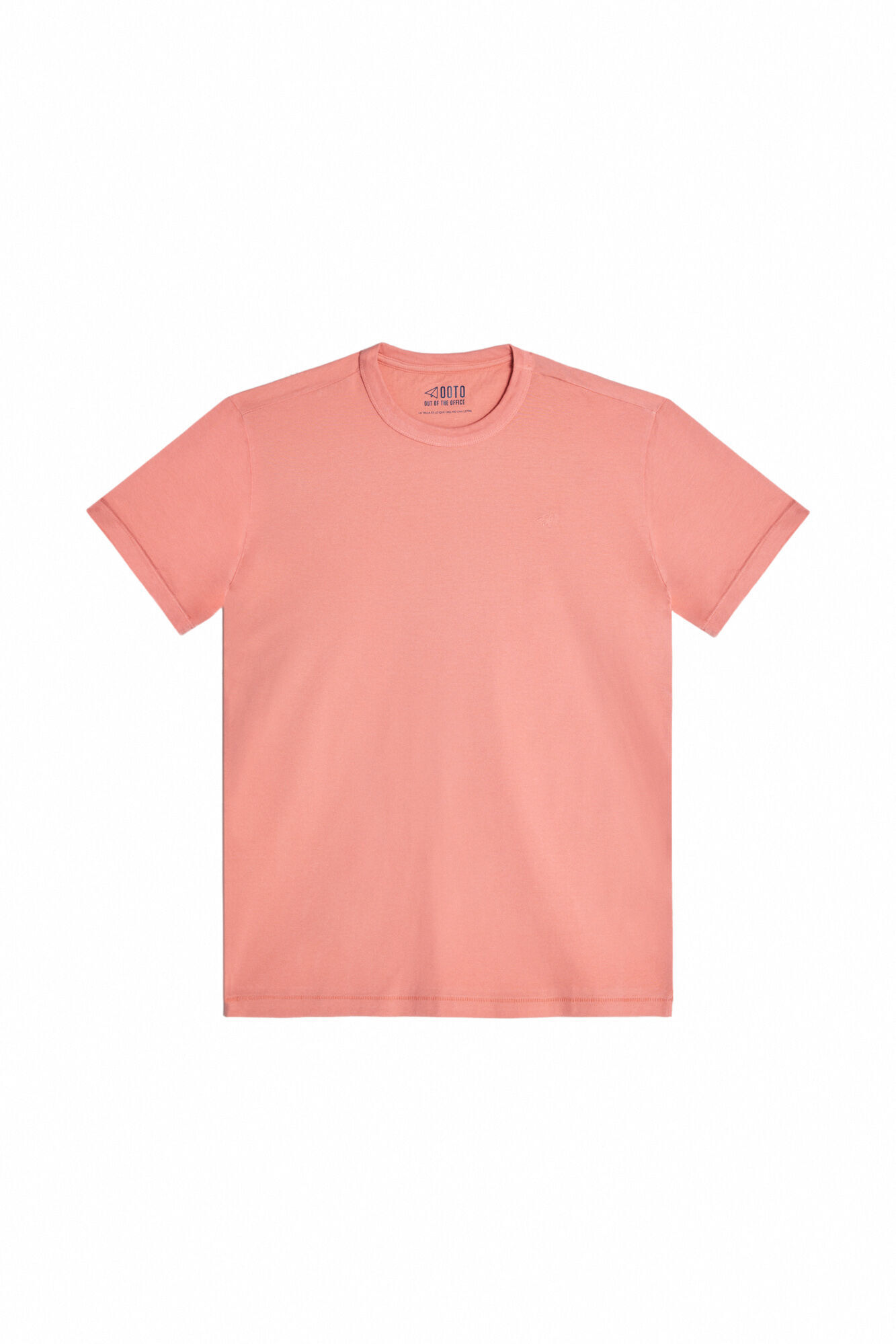 Camiseta básica com bordado de avião OOTO - Coral
