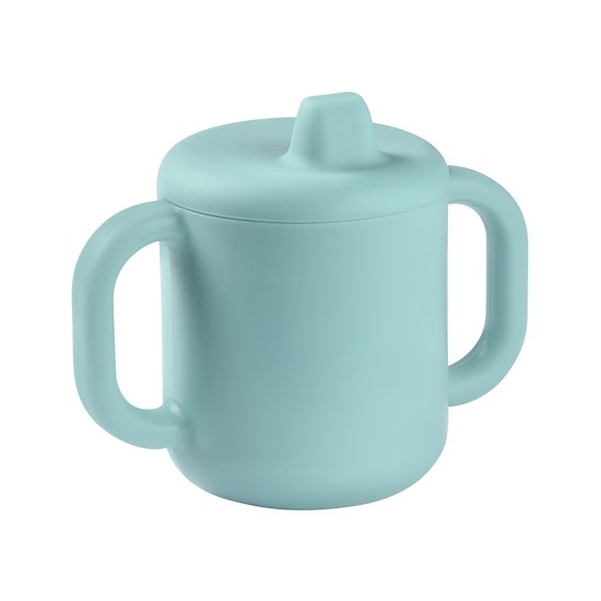 Tasse d'apprentissage en silicone   Blue        8 mois +   de               Béaba
