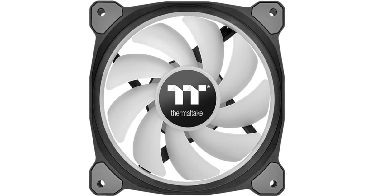ThermaltakeRiing Duo 12 RGB Radiator Fan (3-Fan Pack) case fans  (Zwart, 3 stuks, 120 x 120 x 25 mm, PWM)