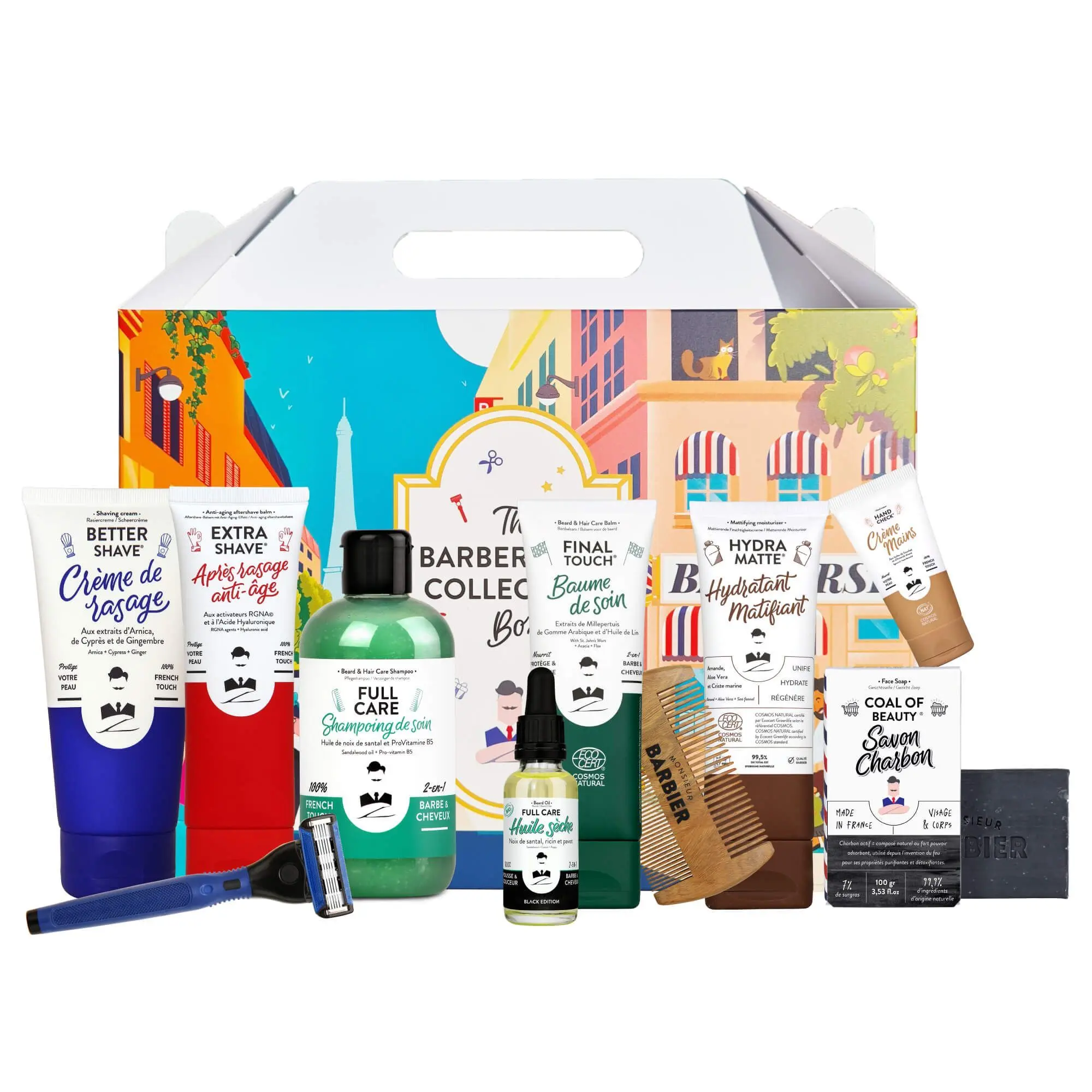 Monsieur Barbier - Coffret Barbershop Collection Rasage, Soin de la Barbe, Coiffage & Soins Visage- Homme