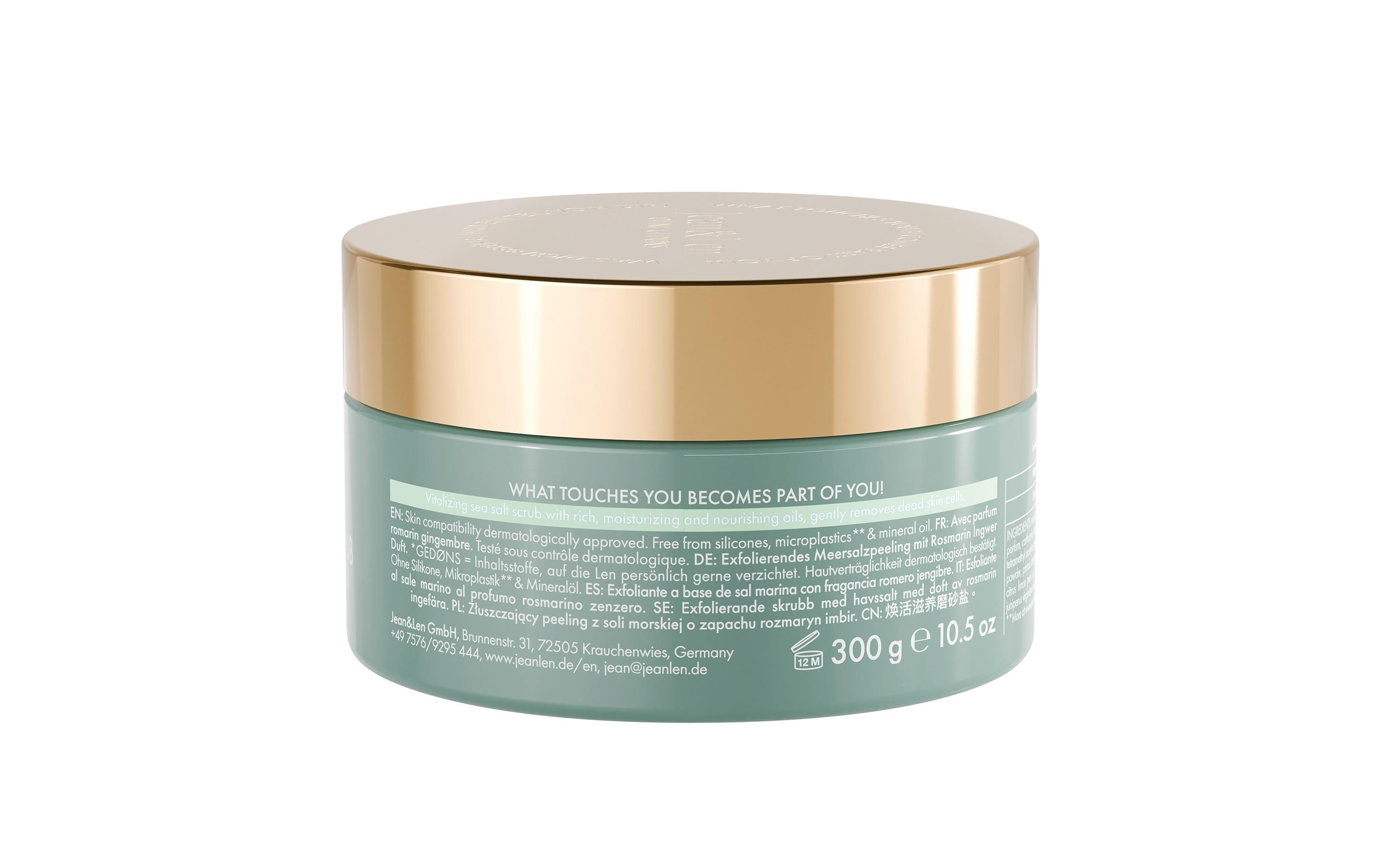 Peeling Body Salt Scrub Rosemary & Ginger 300 gNatürliches Peeling für sanfte Haut