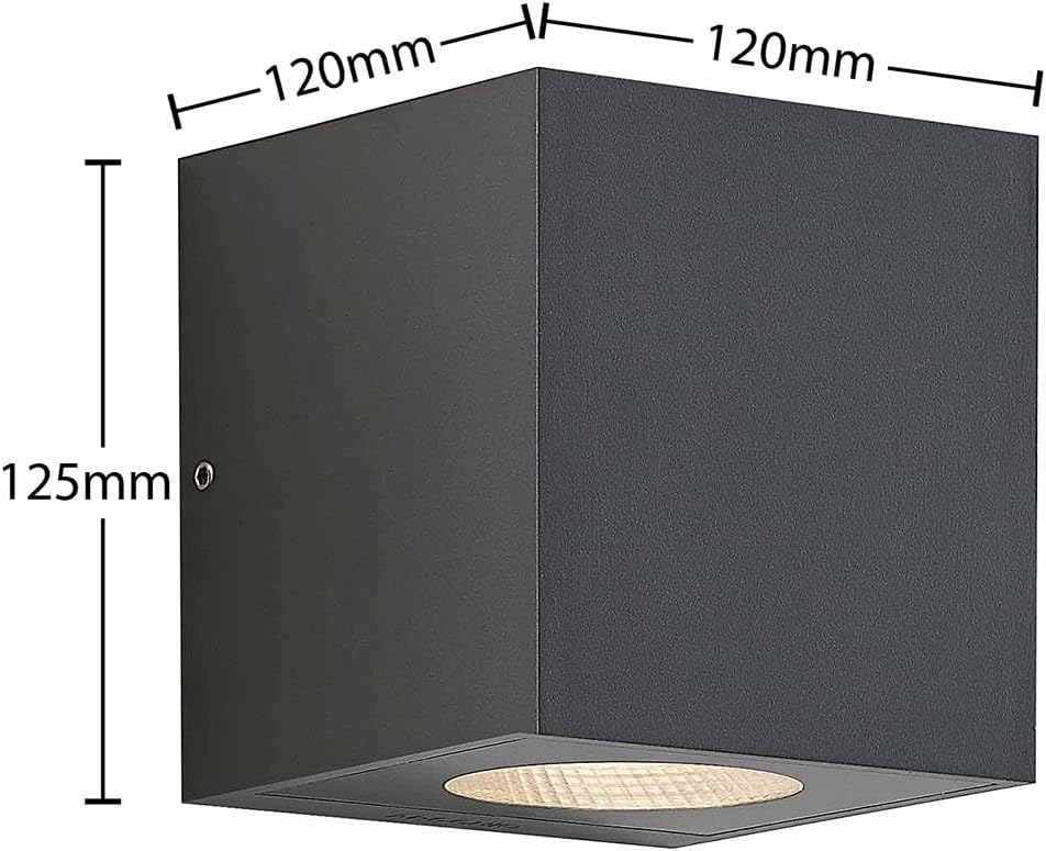 Arcchio LED Wandleuchte außen Tassnim (Modern) in Schwarz aus Aluminium (2 flammig,) - Außenwandleuchten Wandlampe Led Außenlampe Outdoor für Außenwand/Hauswand Haus Terrasse &
