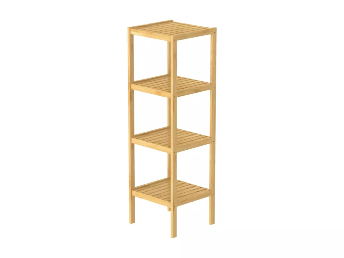 Étagère de salle de bain avec 4 compartiments Bambou 34x33x110 cm