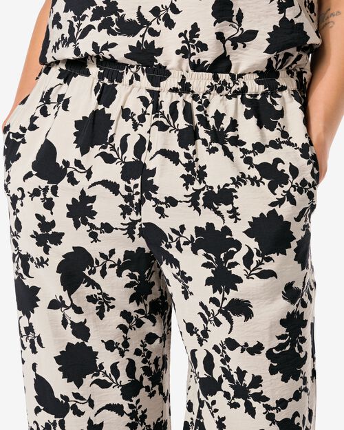 pantalon Lara fleur pour femmes noir