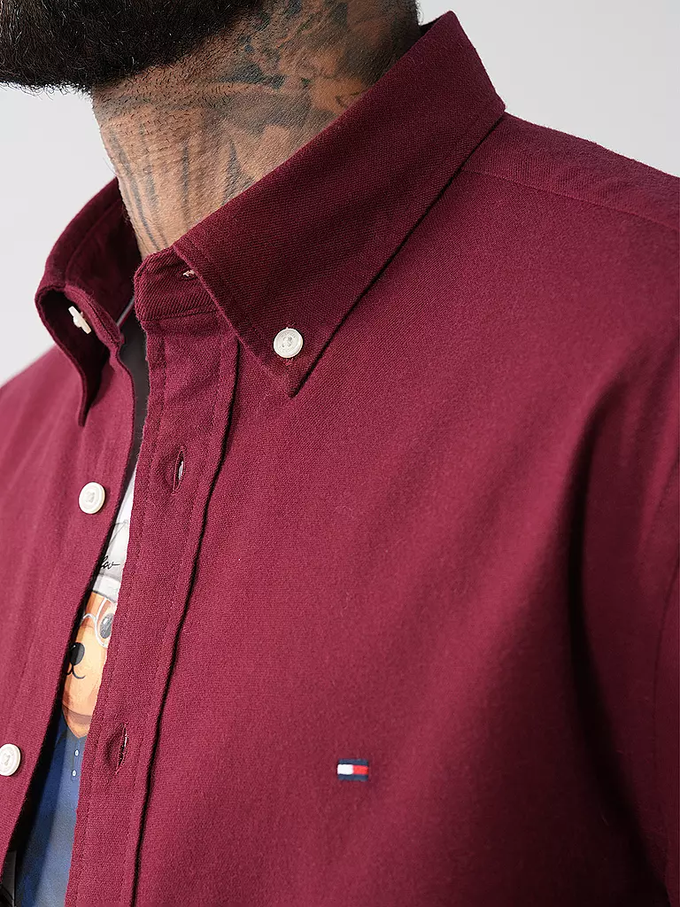 TOMMY HILFIGER Hemd Regular Fit rot