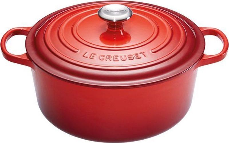 Le Creuset - Braadpan Signature - Kersenrood - Gietijzer - Ø 30 cm